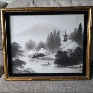 Antique Japanese Painting on Silk. Early 1900s